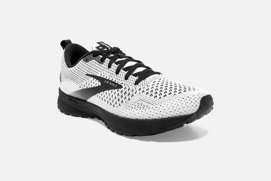 Brooks Revel 4 Road Löparskor Dam - Vita/Svarta - 4167-LBDMG